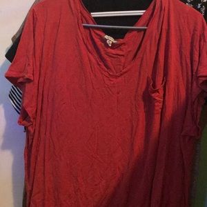 Orange tee from Macy’s backstage